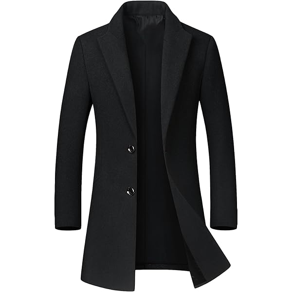 COOFANDY Mens Casual Notch Lapel Single Breasted Over Coats