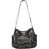 PAKFIEKS Women Nylon Crossbody Bag Hobo Tote Bag Large Capacity Anti-theft Lightweight Travel Shoulder Bag