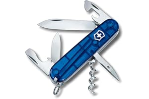 Victorinox Spartan Swiss Army Knife, 12 Functions, Swiss Made Pocket Knife with Corkscrew, Can Opener and Screwdriver - Sapph
