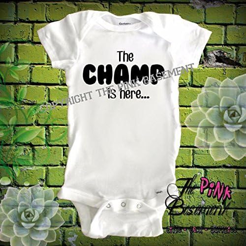 HANDMADE Babies The champ ishere wrestling Onesies Name Personalized Custom Boys Girls Baby Clothes Clothing Unisex Newborn Infant Onesie Gift Shower