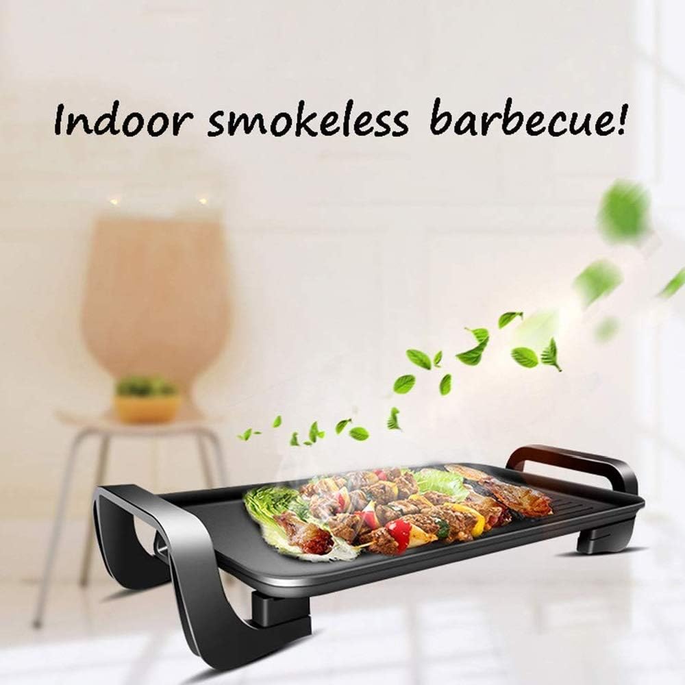 review NILINMA Simple barbecue grill, teppanyaki electric barbecue grill, household multifunctional and durable electric barbecue grill