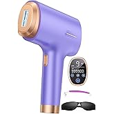 Ubroo Laser Hair Removal for Women & Men, 45°F Ice-Cooling Contact, Safe & Virtually Painless Alternative to Salon IPL Hair Removal Device, Long-Lasting Hair Removal from Home