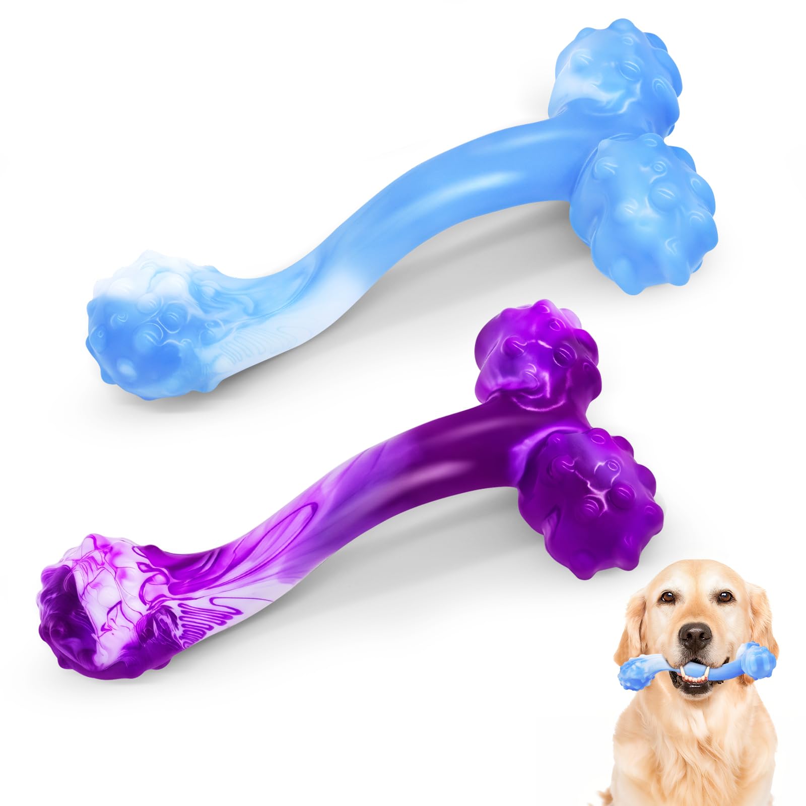 Photo 1 of WinTour Indestructible Dog Bones for Aggressive Chewers, Tough Dog Toys for Aggressive Chewers, Durable Chew Toys for Medium & Large Breed, Heavy Duty, Strong & Indestructible Bones for Super Chewers