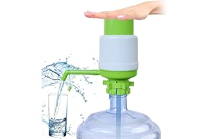 YAREMYEYE Easy Drinking Water Jug Bottle Pump for Water Jug, Portable Manual Water Pump, Water Jug Dispenser Pump,5 Gallon Hand Press Water Pump Fits Most 2-6 Gallon Water Coolers - Green[9.4 * 4.7"]