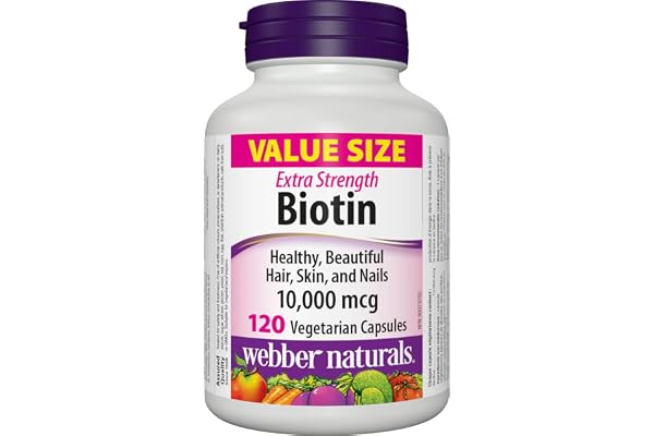 Webber Naturals Biotin Extra Strength, 120 Capsules