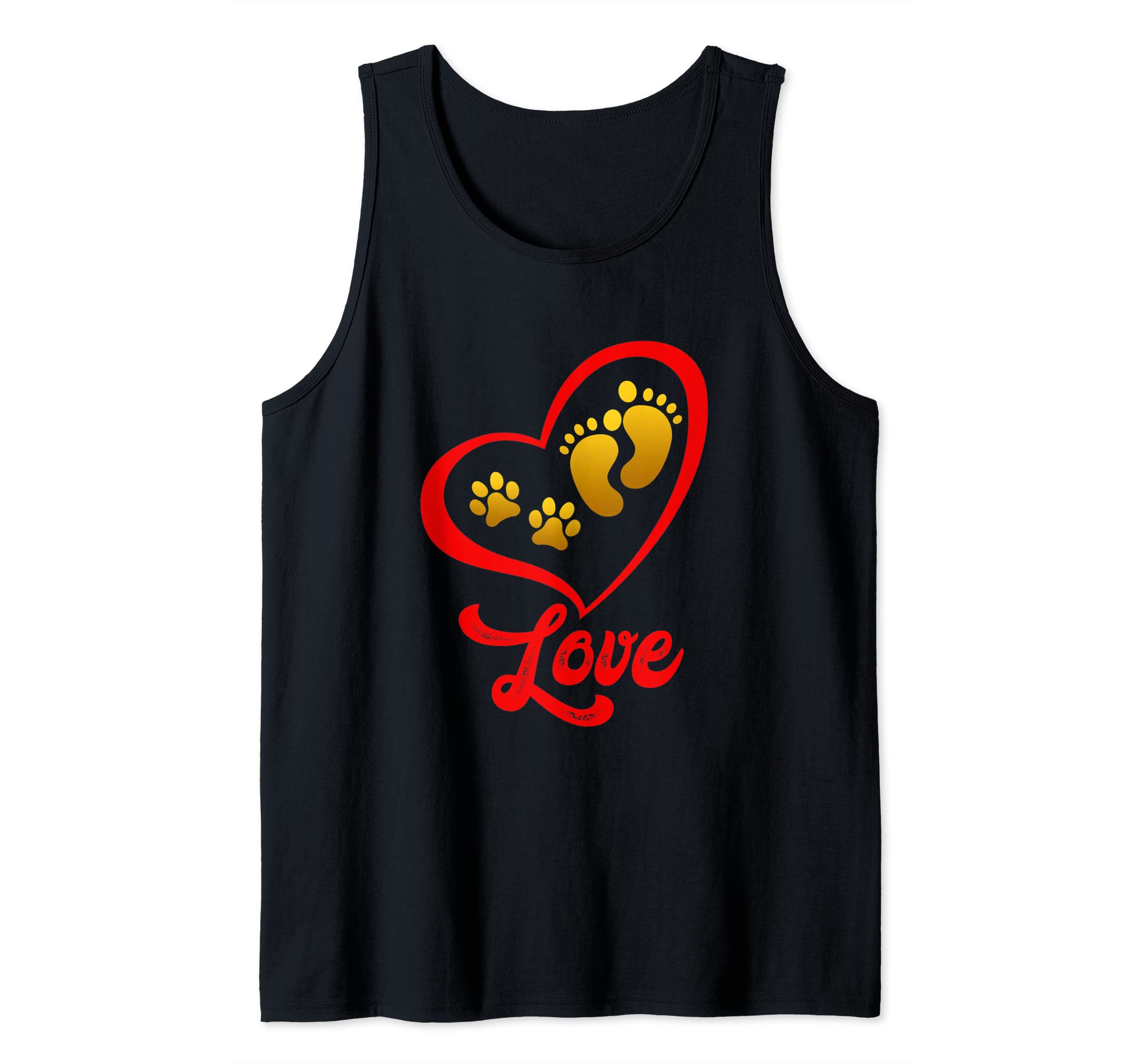 A heart for dogs animal love dog owner paw print Tank Top