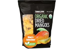 King's Selection x Kirkland Signature Organic Dried Mango - 2.5Pounds (in King's Selection Family Bundle Bulk Packaging) - Healthy Snack | High Fiber | Naturally Sweet | No Added Sugar | Fat free | Superfood | Vegan-Friendly