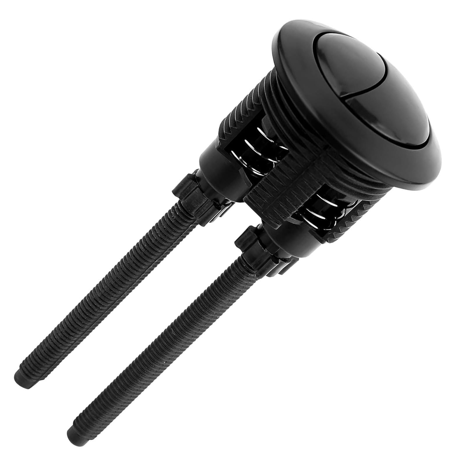 Toilet Push Button Flush Replacement, YTOOK Dual Toilet Flush Button Round Head Toilet Flush Button Replacement Accessories for Bathroom Toilet Water Tank Repair （Black）