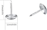 LJAPPLIED 200 Pcs Silver Furniture Tacks Upholstery Nails Push Pins 11x17mm w/ view 2