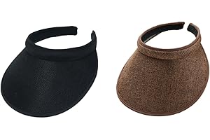 jecvxor Cloth Covered Slip-On Visor for Women, Adjustable Cap Sports Sun Visors for Men