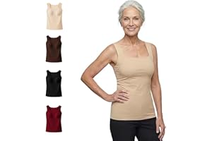 Built In Comfort Bra Tanktop, Seamless Shaper Bra Cami, Wire-Free Tank Tops With Support, Soft Smoothing Fabric
