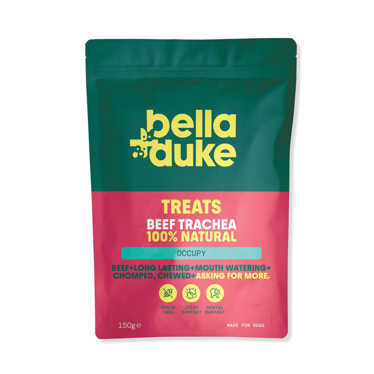 Bella+Duke Beef Trachea for Dogs - Long Lasting Chew Snacks for Dogs - Natural Alternative to Dental Sticks - For Clean Teeth & Strong Chewing Muscles - 100% Natural Grain-Free Dog Treats
