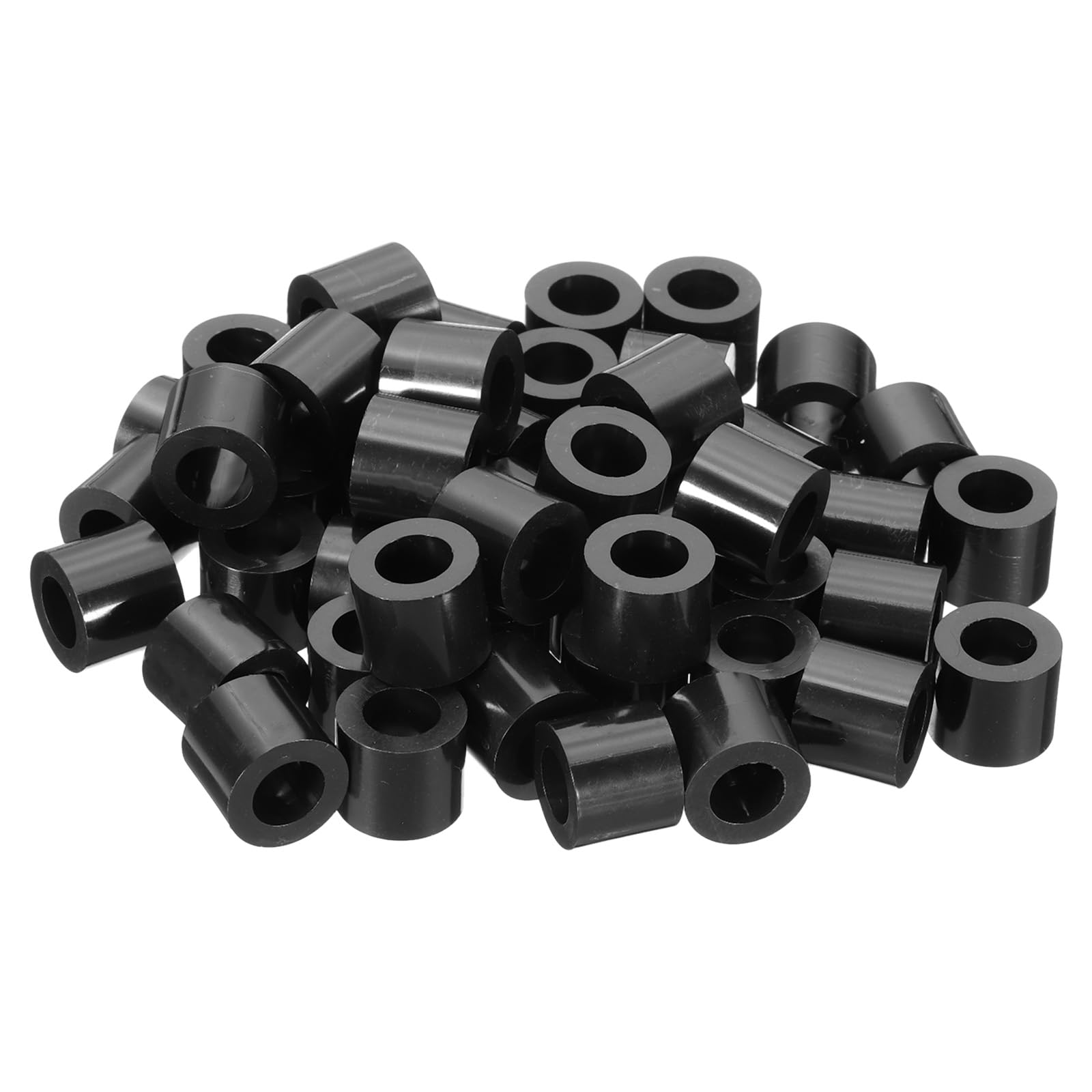 PATIKIL 120Pcs M8 ABS Spacers 5/16" ID x 9/16" OD x 1/2" L Plastic Round Spacer Washers Black Standoff Nut Unthreaded for M8 or 5/16 inch Screws Bolts Electrical Outlet