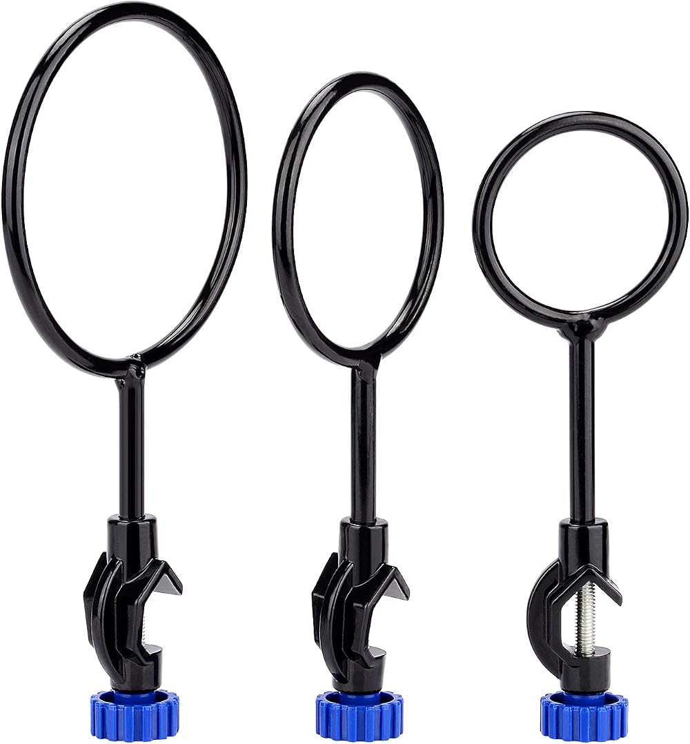 Labasics Support Retort Ring Set 3pc Iron Lab Ring Boss Head 60 80 100mm Sturdy