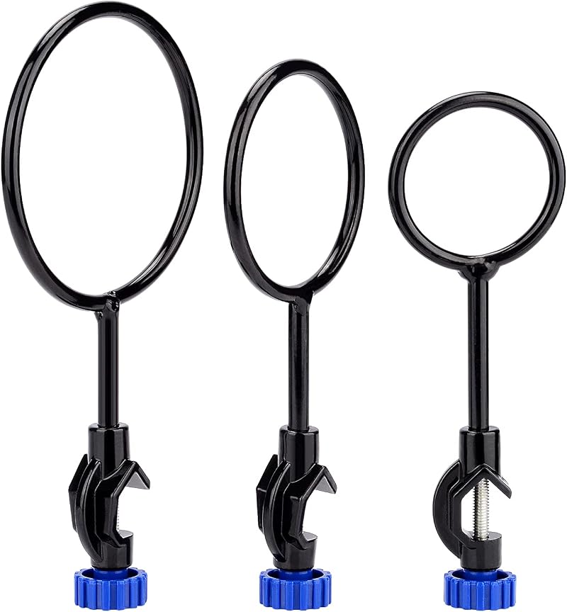 Labasics Support Retort Ring Set 3pc Iron Lab Ring Boss Head 60 80 100mm Sturdy