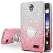 ZTE Prestige 2 Case,ZTE Maven 3/ Maven 2/ Prelude Plus/Overture 3/ ZFive 2/ Sonata 3/ Avid Trio/Avid Plus Case,Silverback Bling Glitter Case with Stand, 3 Layers Cover for ZTE N9136 -Pink