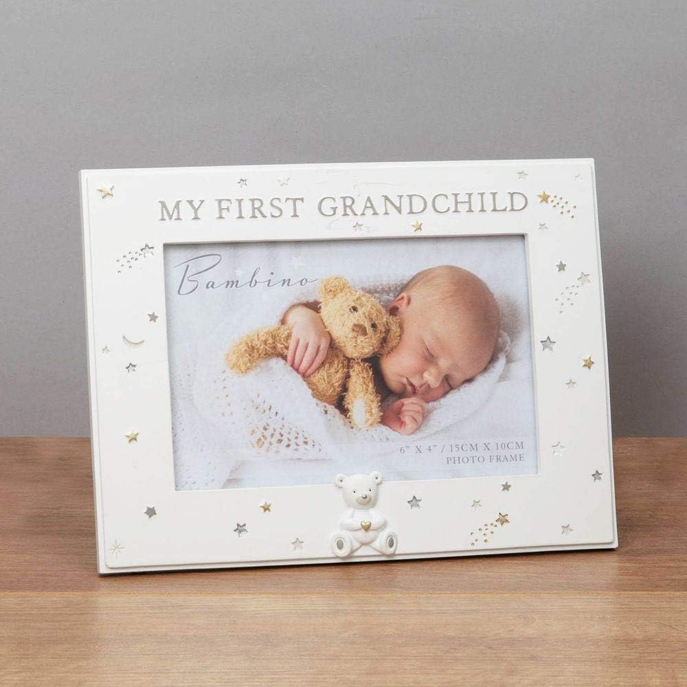 Widdop and Co 6 x 4 Bambino First Grandchild Photo Frame White
