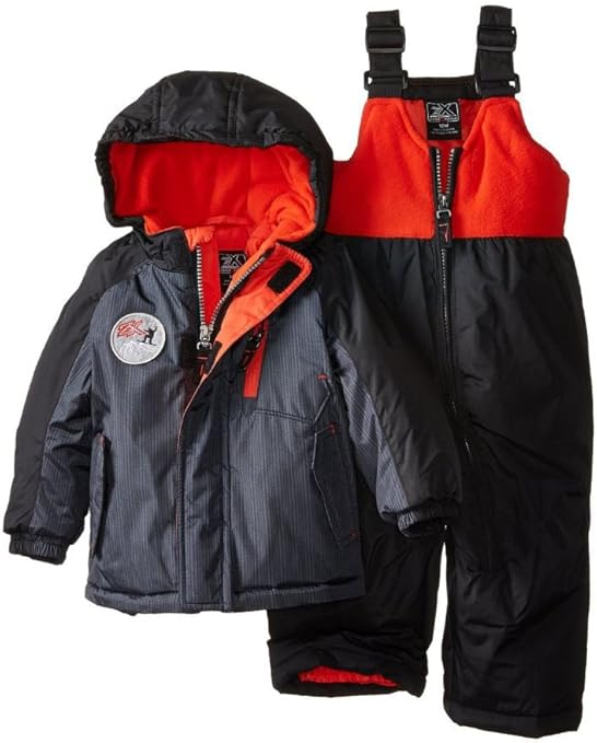 ZeroXposur Infant Boys Black Snow Bibs & Coat Set Snowsuit Clothing