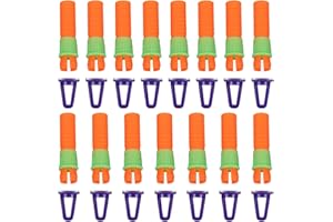 VILLCASE 30pcs Crayon Extender Pencil Lengthener Plastic Holder for Colored Pencils and Crayon Sticks Comfortable Grip Art Drawing Tool 2.36 Inch Orange
