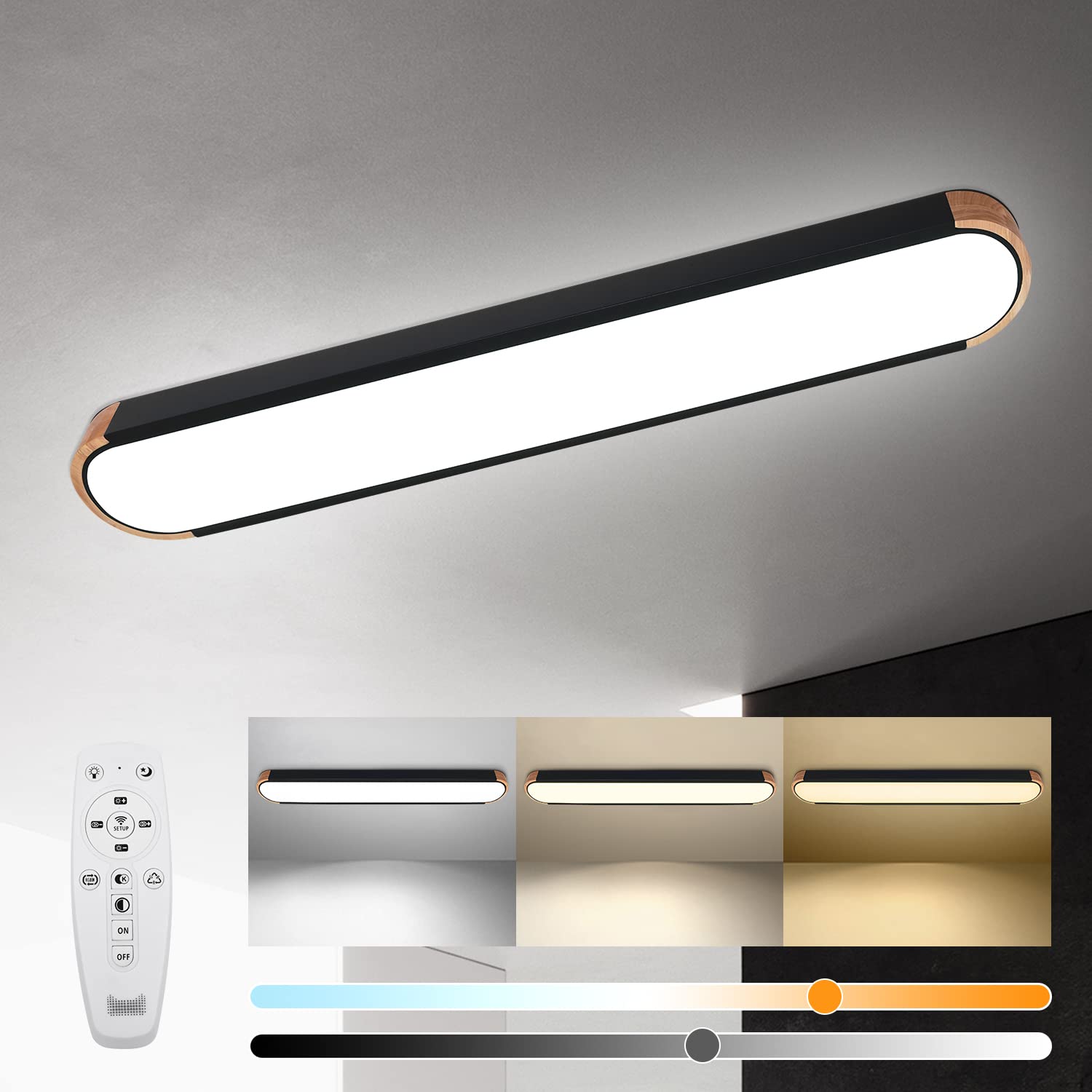 EDISLIVE Dimmable LED Ceiling Light with Remote
