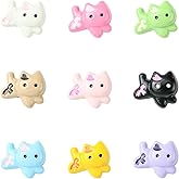 UR URLIFEHALL 45 pcs 9 Colors Alloy Cat Spacer Beads Baking Painted Cute Animal Pet Beads for Bracelet Necklace DIY Jewelry Craft Making Supplies