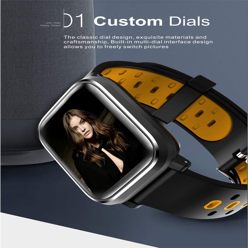 DIOLECT Smartwatch Wasserdicht Smart Watch Uhr mit Farbdisplay Blutdruck Pulsmesser GPS Fitness Tracker Armbanduhr, Setz-Alarm, Stoppuhr, SMS, Anruf-Kamera-Fernsteuerung Musik für Android und iOS