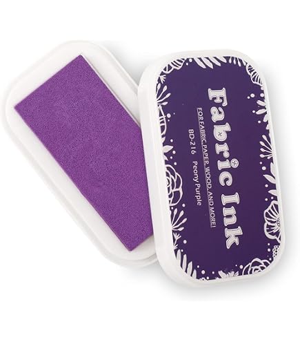 Fstaor Large Pink Ink Pad For Stamping - 3.7x2.2 Inch Permanent Ink For Fabric, Paper, Wood, Rubber Stamps