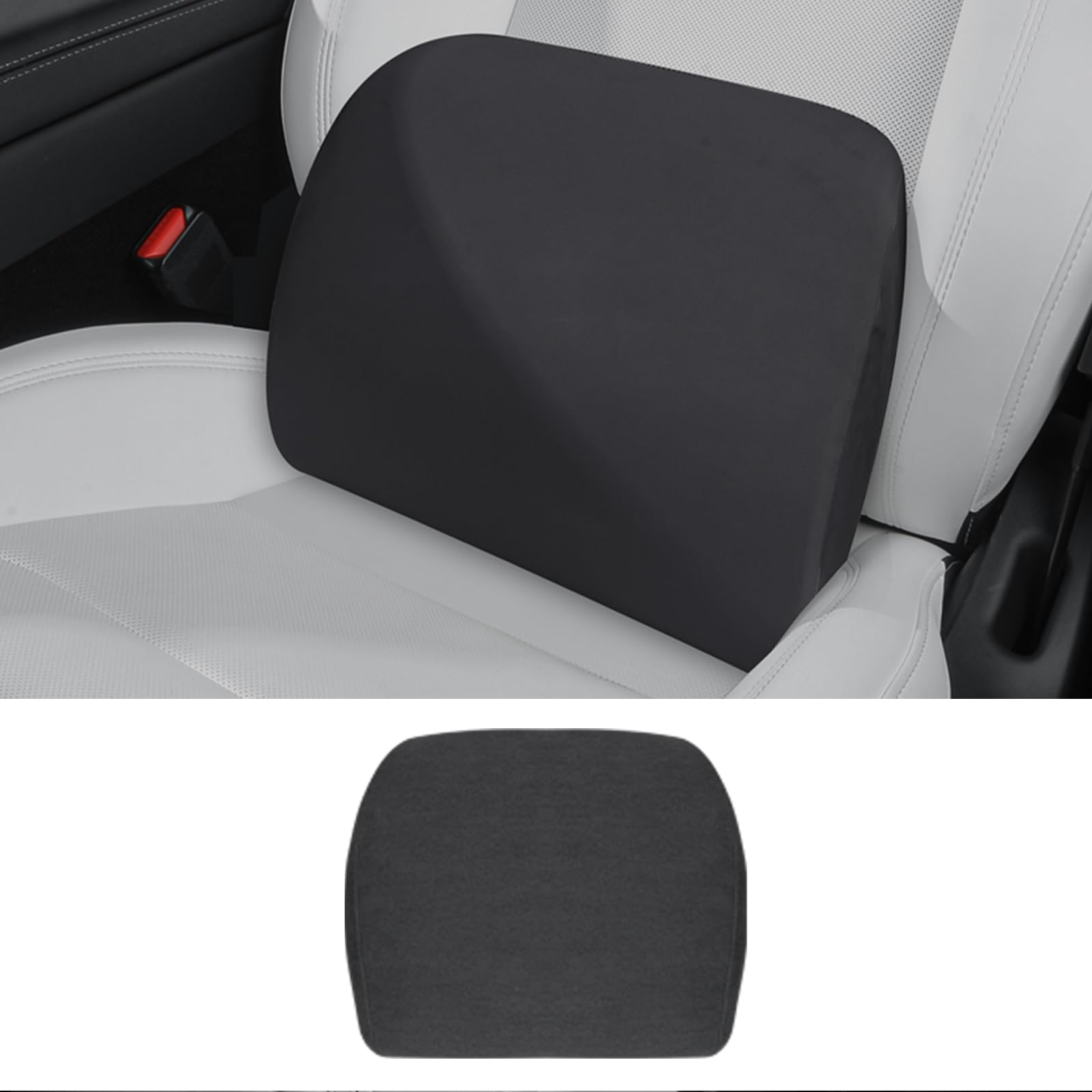 Photo 1 of Arcoche Memory Foam Lumbar Support Pillow for Tesla Model 3 Model Y Model S/X Cybertruck Model 3 Hidden Model Y Juniper Accessories - Mid/Lower Back Support Cushion for Car Seat (Black)