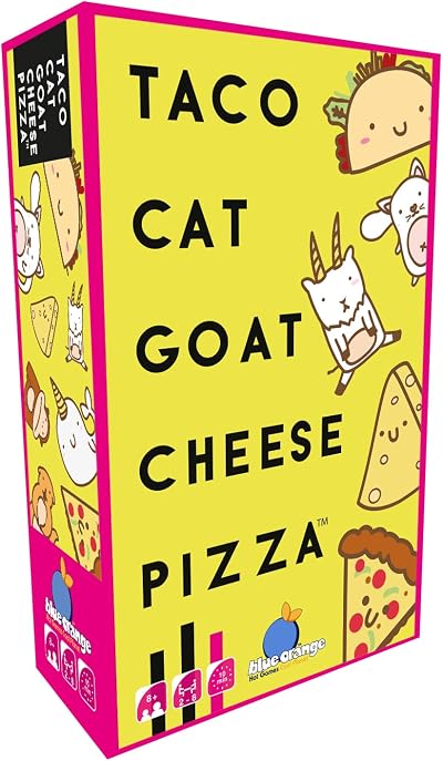 Blue Orange Taco Cat Goat Cheese Pizza Card Game 2-8 Players Ages 8+