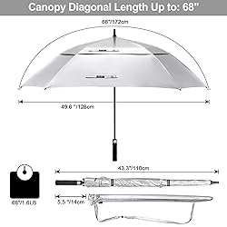 G4Free Extra Large Golf Umbrella Sun Protection