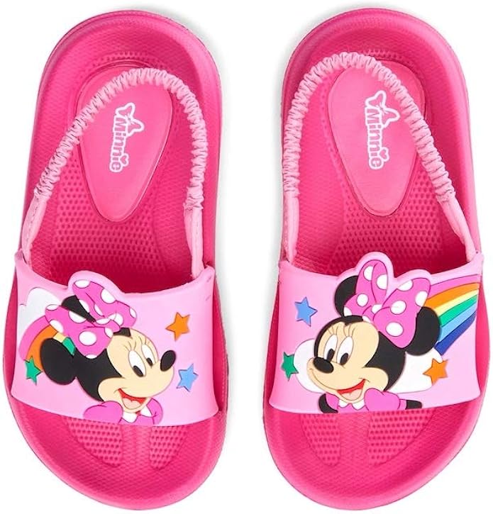 Amazon.com | Disney Minnie Mouse Toddler Slide Sandals (Shoe Size: 9-10) Pink | Sandals