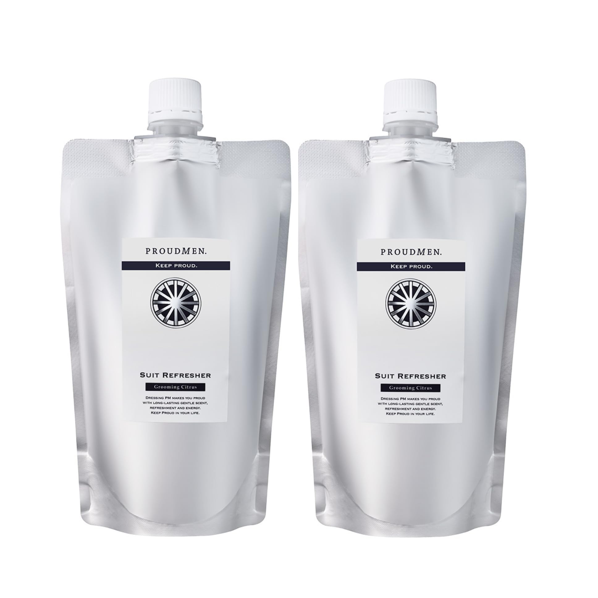 【まとめ買い】プラウドメン ファブリックスプレー スーツリフレッシャー 詰替用 300ml (グルーミング・シトラスの香り) 2個セット の商品画像