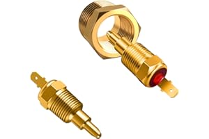 YDYKPOWER 3/8" NPT Thermostat Fan Switch, 200'F On - 185'F Off, Automotive Engine Electric Radiator Cooling Temperature Switches for 10" 12" 14" 16" Fan