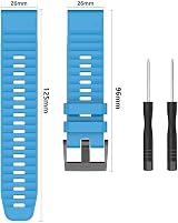 ISABAKE 26mm QuickFit Silicone Watch Strap for Garmin Fenix 7X 6X 5X 3 Enduro view 8