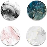 4 Pack Multi-Function Foldable Finger Cell Phone Stand Mount and Stand for Smartphones and Tablets Marble Pattern (Marble Pattern B)