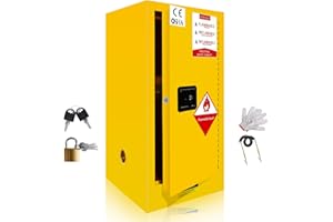 POWKOL 38" H × 24" D × 24" W Chemical Flammable Storage Cabinet Galvanized Steel Material, Adjustable Shelf Height Safe Thick Fireproof Cabinet