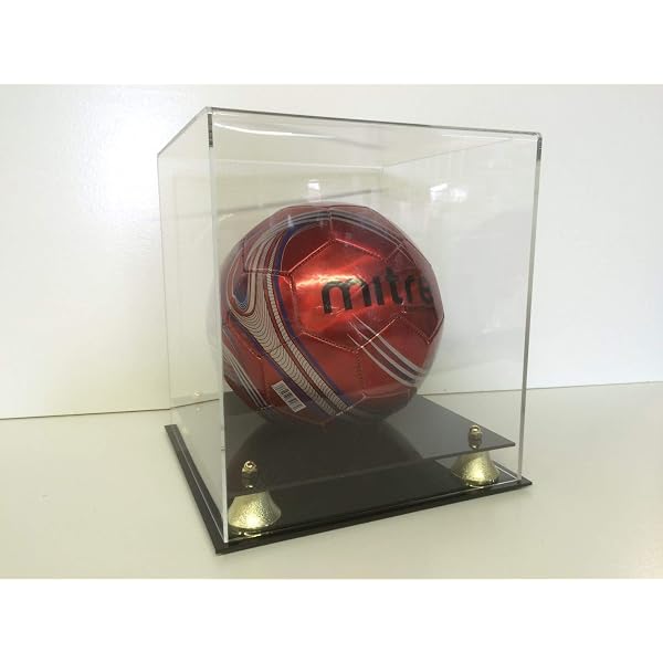 Leffis Vitrina De Baloncesto Acrílico Transparente, Con Protección UV, Caja De Soporte De Baloncesto Tamaño Completo Con Base De Doble Capa, Exhibición De Fútbol Para Recuerdo De Pelota Estándar De La
