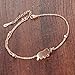 316L Stainless Steel Sandal Beach Adjustable Anklet Bracelet for Women (Elephant)