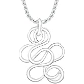 naard SS Swirl Chic 925 Sterling Silver Necklace For Women | Trendy Aesthetic Design | Bold Boho Necklace | Unique Simple Pendant | Jewelry Gifts For Women