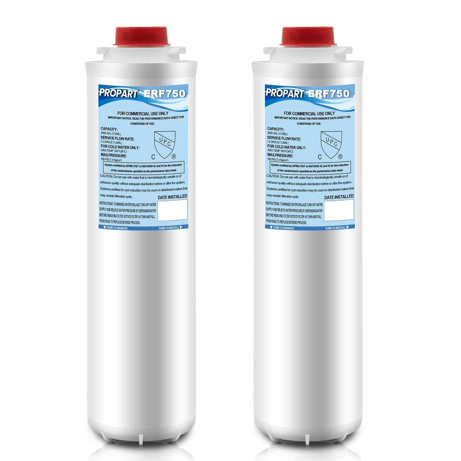 Photo 1 of Filter Replacement Compatible EZH2O Bottle Stations, 3000 Gallon Water Filter Replacement for ERF750, 51299C, 55898C, No Chip (2 Pack)