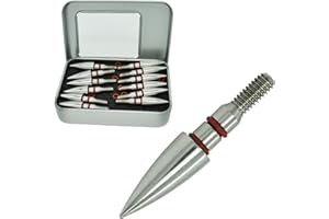 YIMEI 12pcsField Points Archery ArrowTips100-200 Grain Field Points5/16inch Screw in Bullet Points Arrowheads Broadheads for Crossbow Recurve Bow Compound Bow