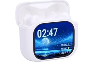 Zunate Language Translator Earbuds, 144 Languages Bluetooth 5.4 HiFi Translation Earphones with Color Screen Charging Case, C