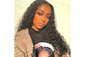 WPPIKK Wear and Go Glueless Wigs Human Hair Pre Plucked Pre Cut Deep Wave Lace Front Wigs Human Hair 4x4 Lace Closure Wigs Human Hair Wigs for Black Women Glueless (20 Inch)
