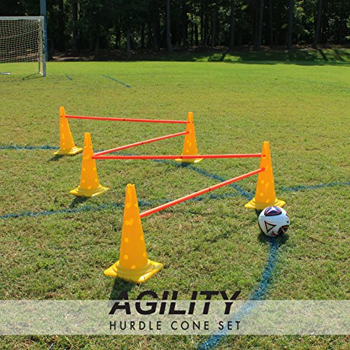 OTTO Caps Adjustable Hurdle Cone Set Sports Cones for Agility