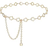 Yiqeenho Waist Chain for Women Gold Hollow Chunky Belt for Dresses