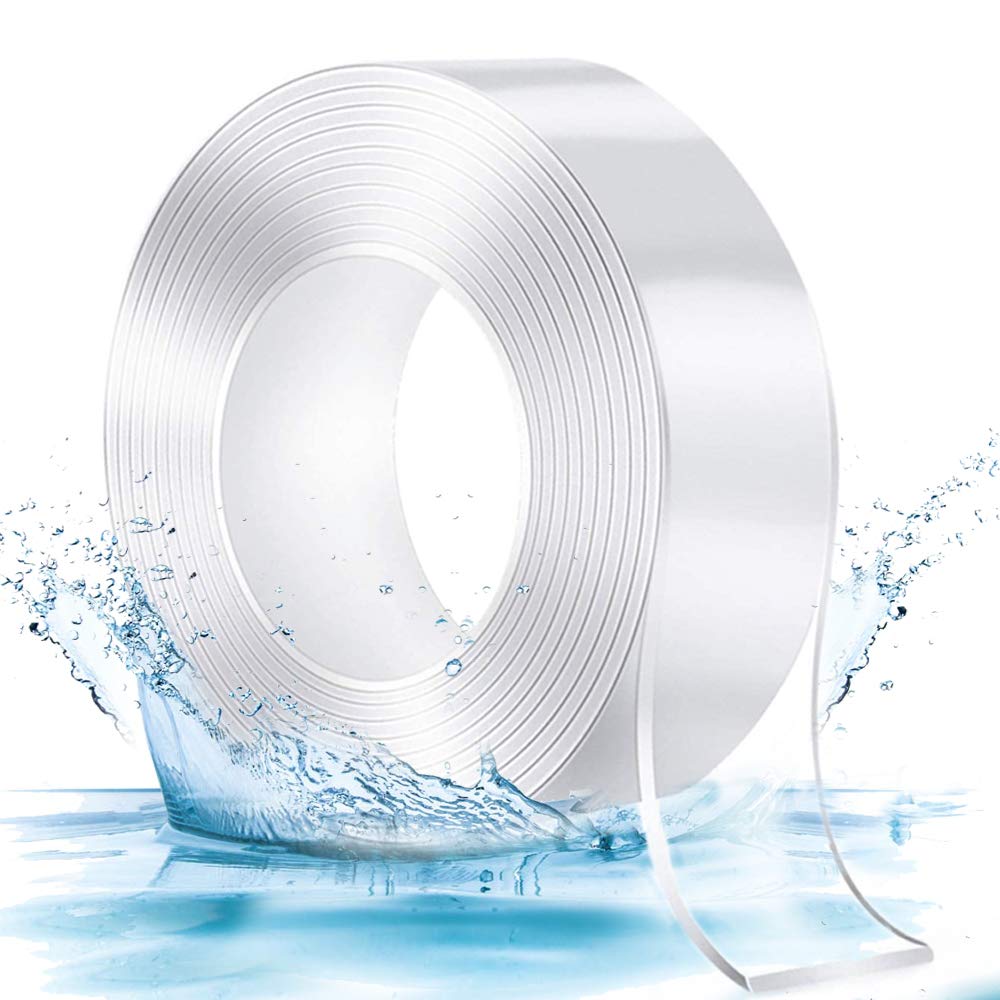 MOLEDA Nano Double Sided Tape Heavy Duty, Sticky Nano Tape Clear Extra Strong Adhesive Tape Traceless Washable, Transparent Mounting Gel Grip Removable Reusable Non Marking (50mm*5m)