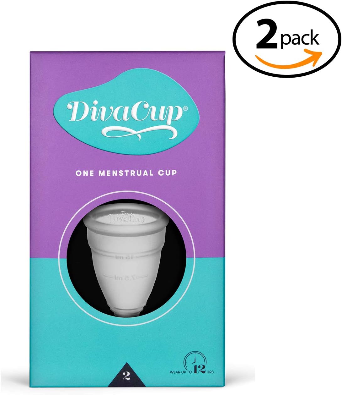DivaCup Model 2 Menstrual Cup 2-Pack