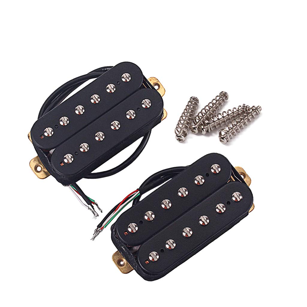 Alnicov Guitar Pickups Set, Alnico 8 Double Coil Humbucker for Neck & Bridge, 6-string Electric Guitar Replacement, Black