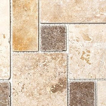 Mosaik Fliese Travertin Naturstein Beige Braun Mini Pattern Travertin Fur Boden Wand Bad Wc Dusche Kuche Fliesenspiegel Thekenverkleidung Badewannenverkleidung Mosaikmatte Mosaikplatte Amazon De Baumarkt