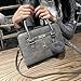 Bagerly Women Fashion PU Leather Shoulder Bags Top-Handle Handbag Tote Bag Purse Crossbody Bag (Grey)